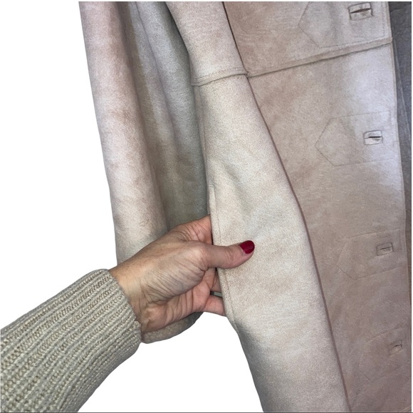 - J Jill Faux Shearling Long Coat  winter Jacket  EUC 🖤 gorgeous size M - Picture 6 of 15